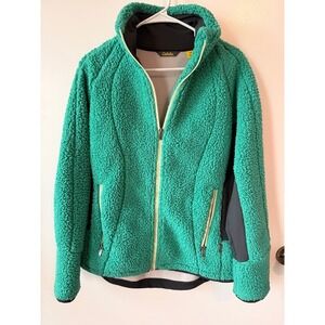 Cabela's‎ Sarasota plush full zip Sherpa jacket women's green small